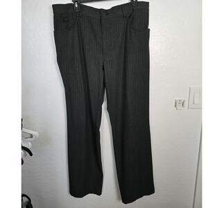 Alberto Dress Pants size 54 Gray pinstripe